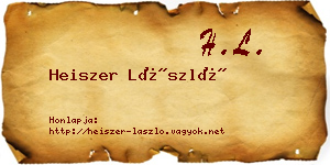 Heiszer László névjegykártya