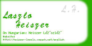 laszlo heiszer business card